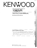 Kenwood 1080-VR-Owners-Manual